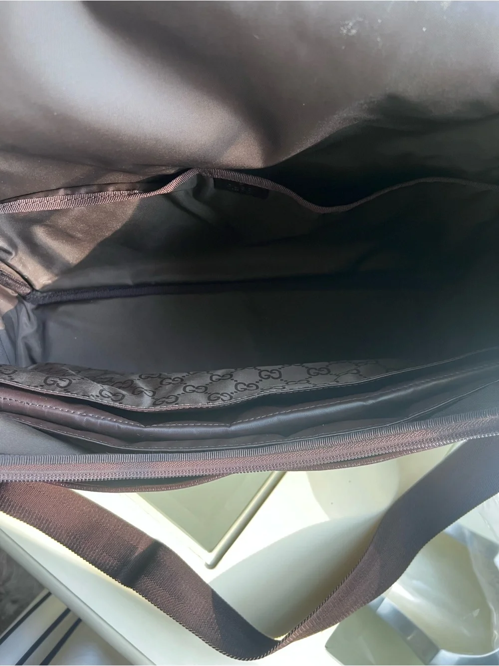 Gucci GG Canvas Monogram Diaper Baby Messenger Bag + Changing Pad